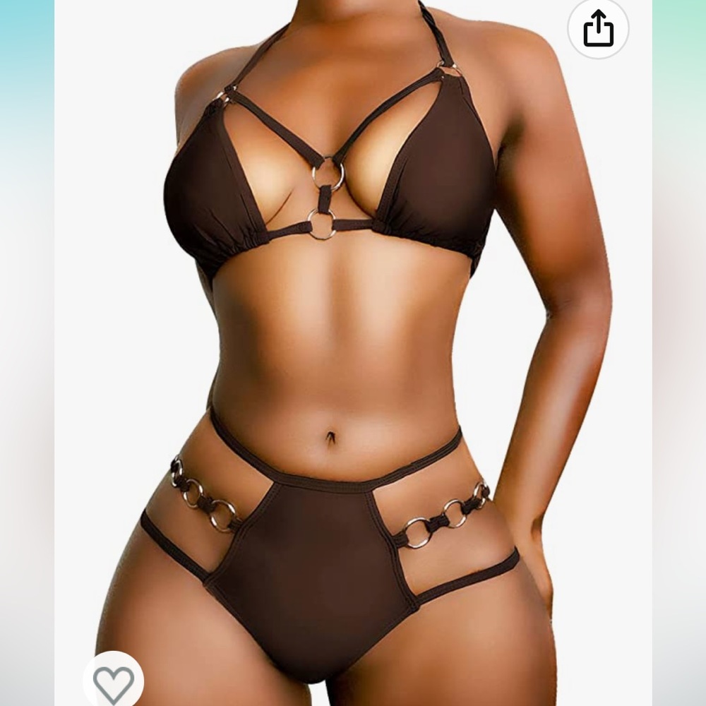 Strappy sexy bikini set